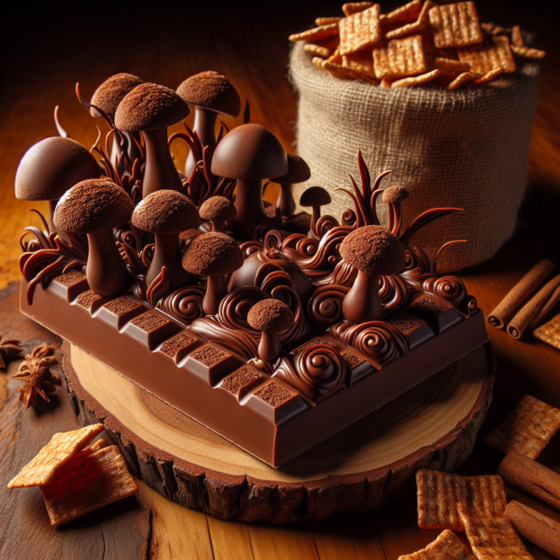 mushroom chocolate bar cinnamon toast crunch